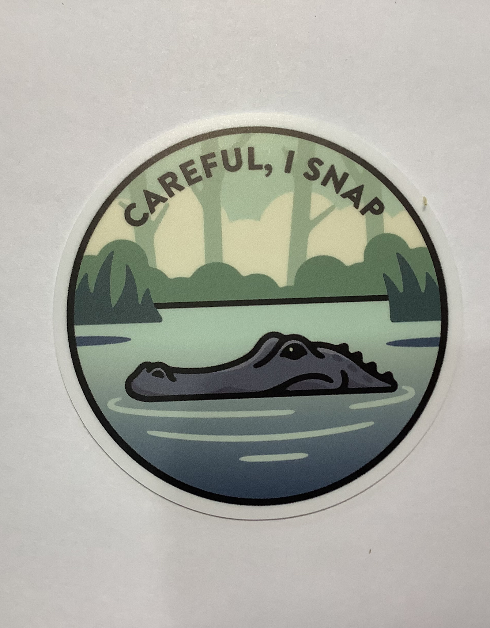 Stickers NW CAREFUL I SNAP ALLIGATOR  SCENE STICKER