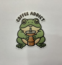 Stickers NW COFFEE ADDICT FROG STICKER