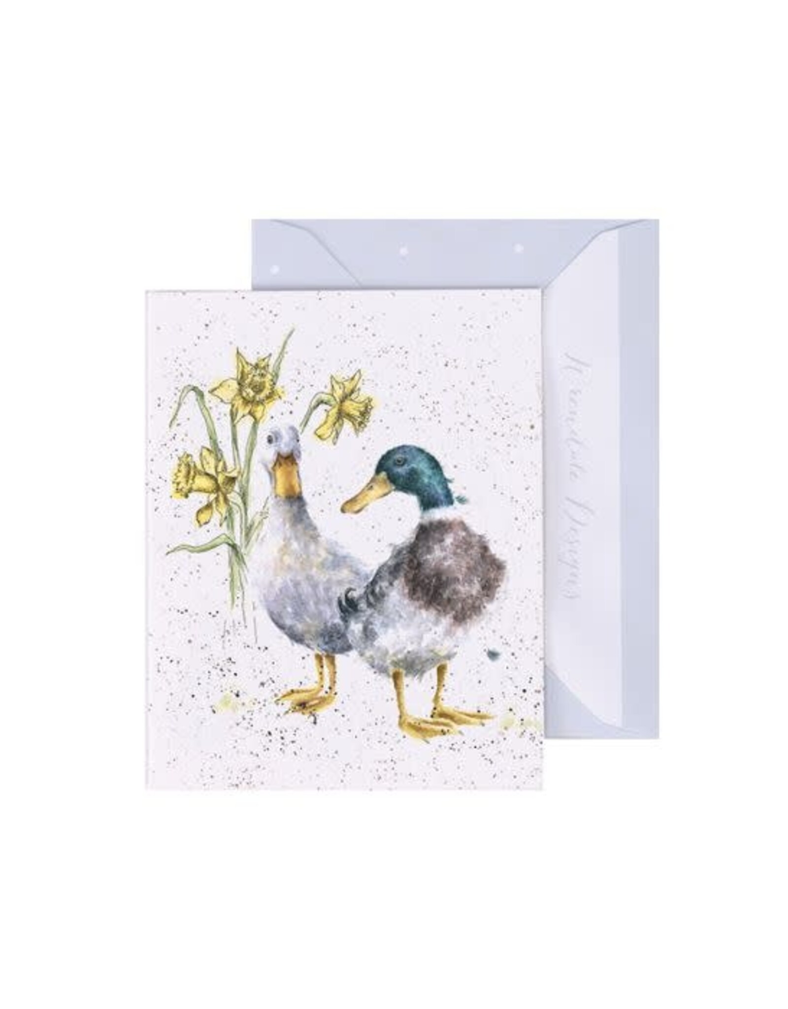 Wrendale Design Card- Ducks and Daffs Gift Enclosure