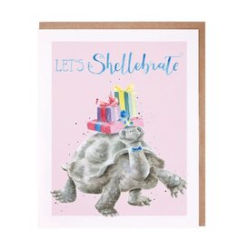 Wrendale Design Card - Shellebrate (Tortoise) Single