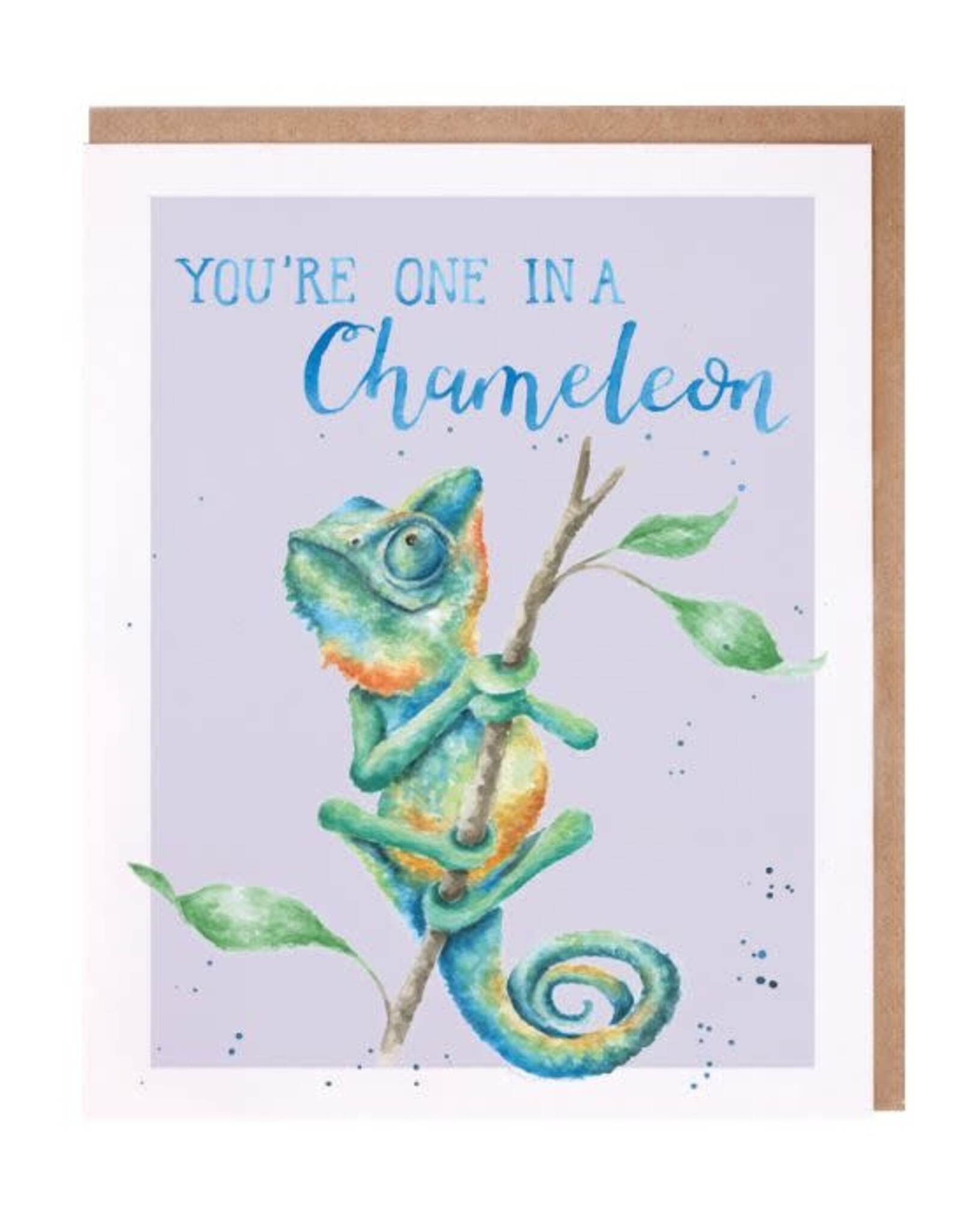 Wrendale Design Card - One in a Chameleon (Chameleon) Single