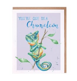 Wrendale Design Card - One in a Chameleon (Chameleon) Single