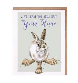 Wrendale Design Card - At Least You Still Have Your Hare Single
