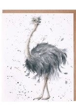 Wrendale Design Card - Birdy Ostrich Single
