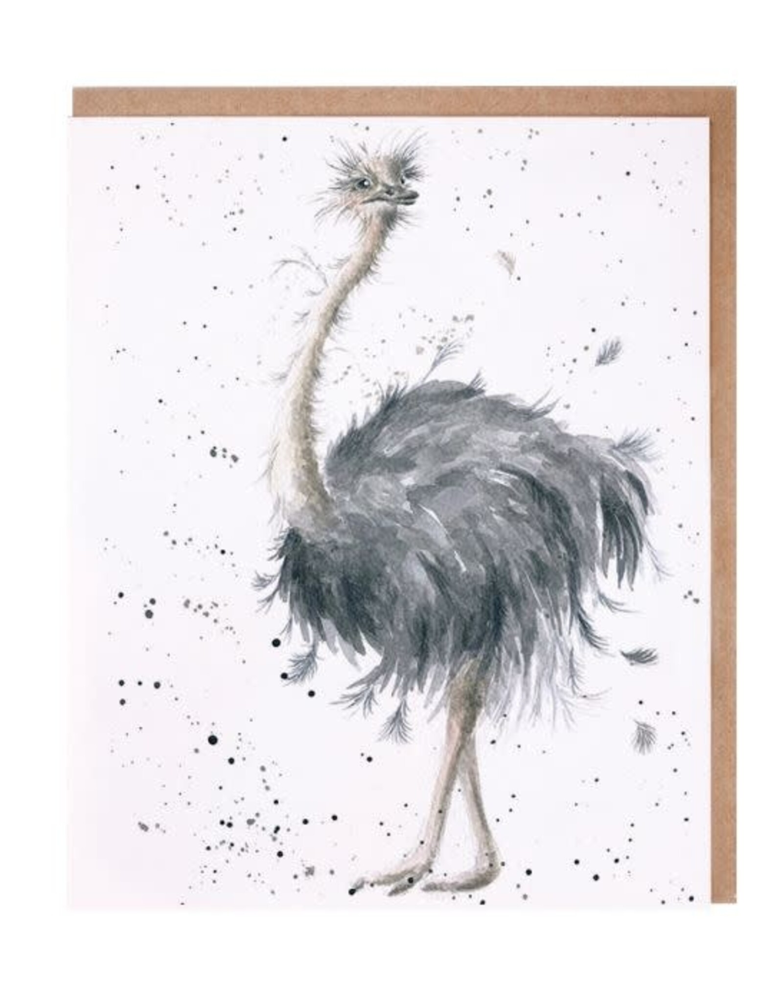 Wrendale Design Card - Birdy Ostrich Single