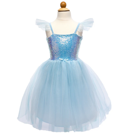 Great Pretenders Sequins Princess Dress, Blue, Size 3-4