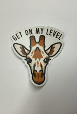 Stickers NW GET ON MY LEVEL GIRAFFE FACE - STICKER
