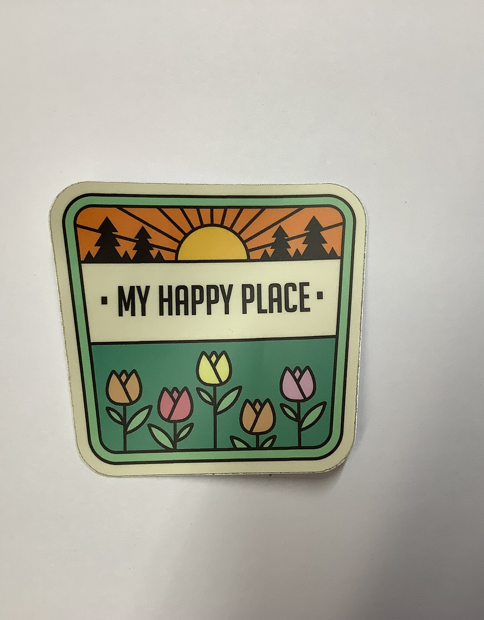 Stickers NW TULIP BADGE My Happy Place  STICKER