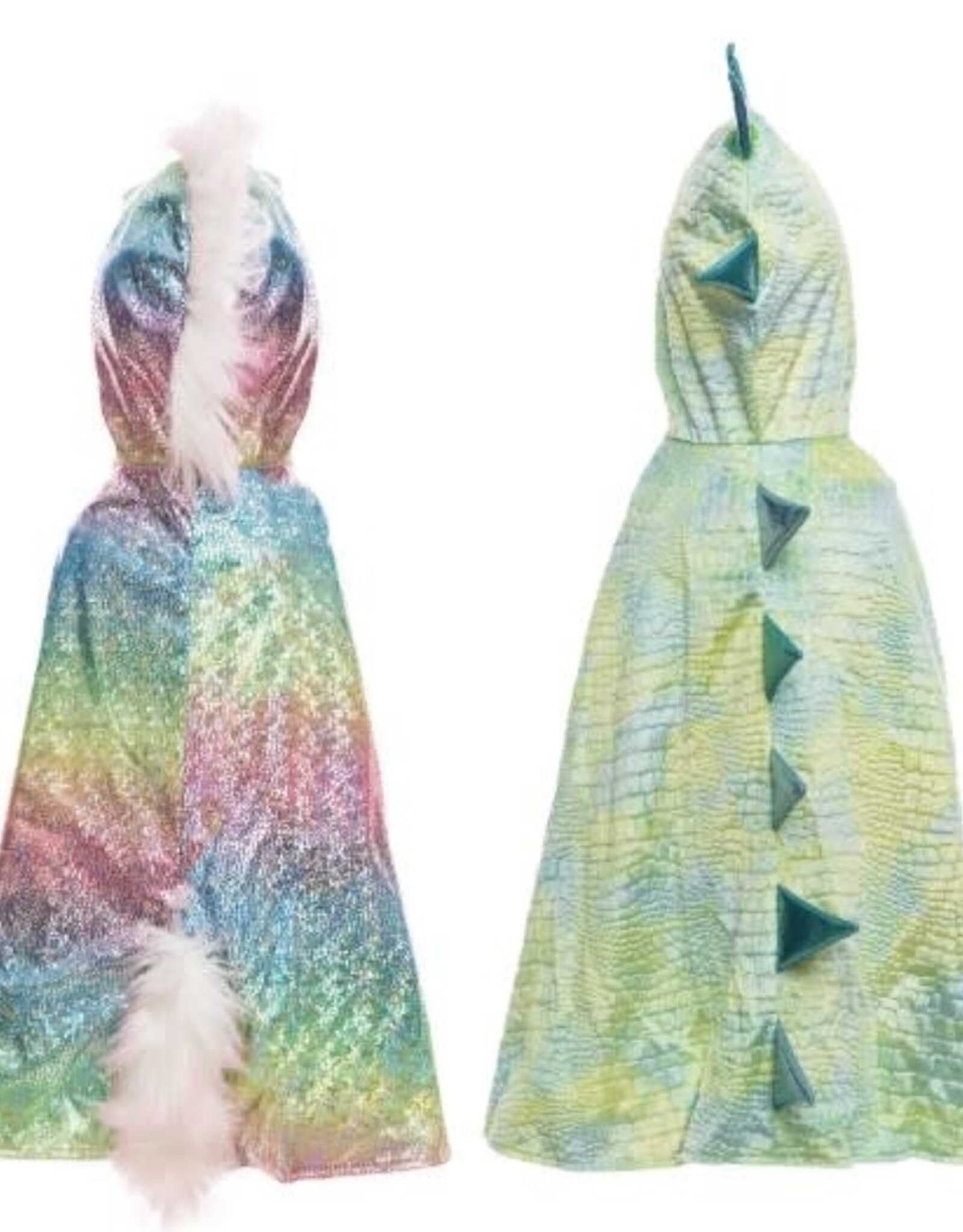 Great Pretenders Rainbow Reversible Unicorn Dragon Cape, Size 4-6
