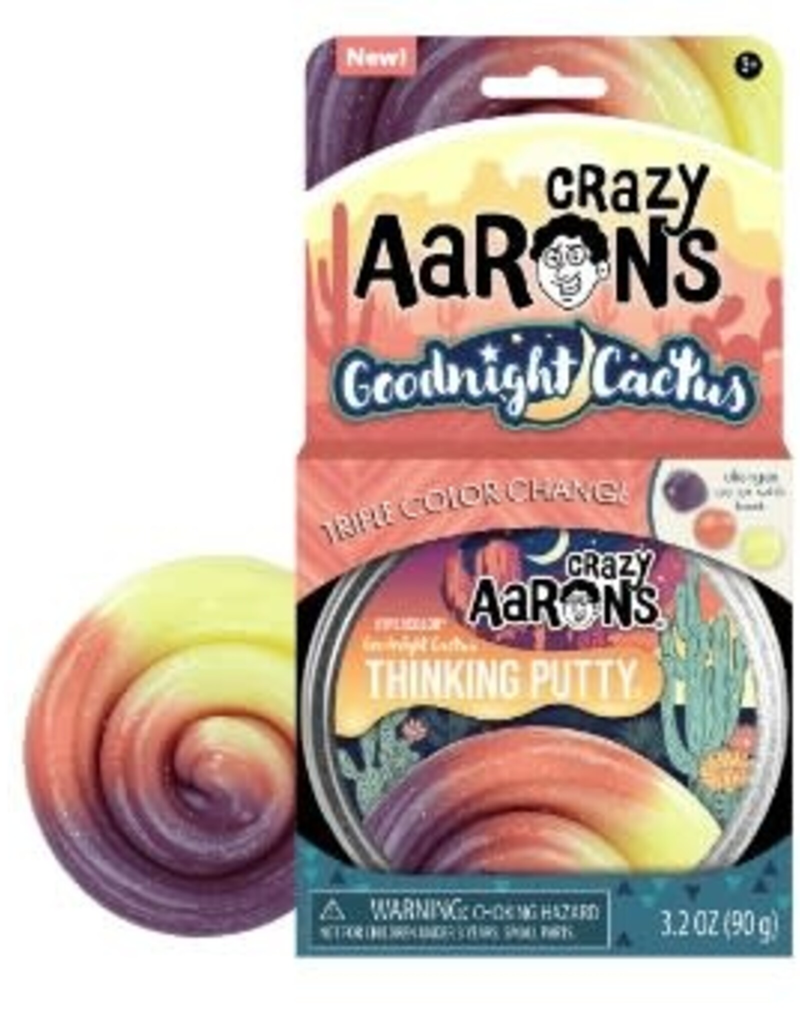 Crazy Aaron's Thinking Putty 4" THINKING PUTTY - GOODNIGHT CACTUS