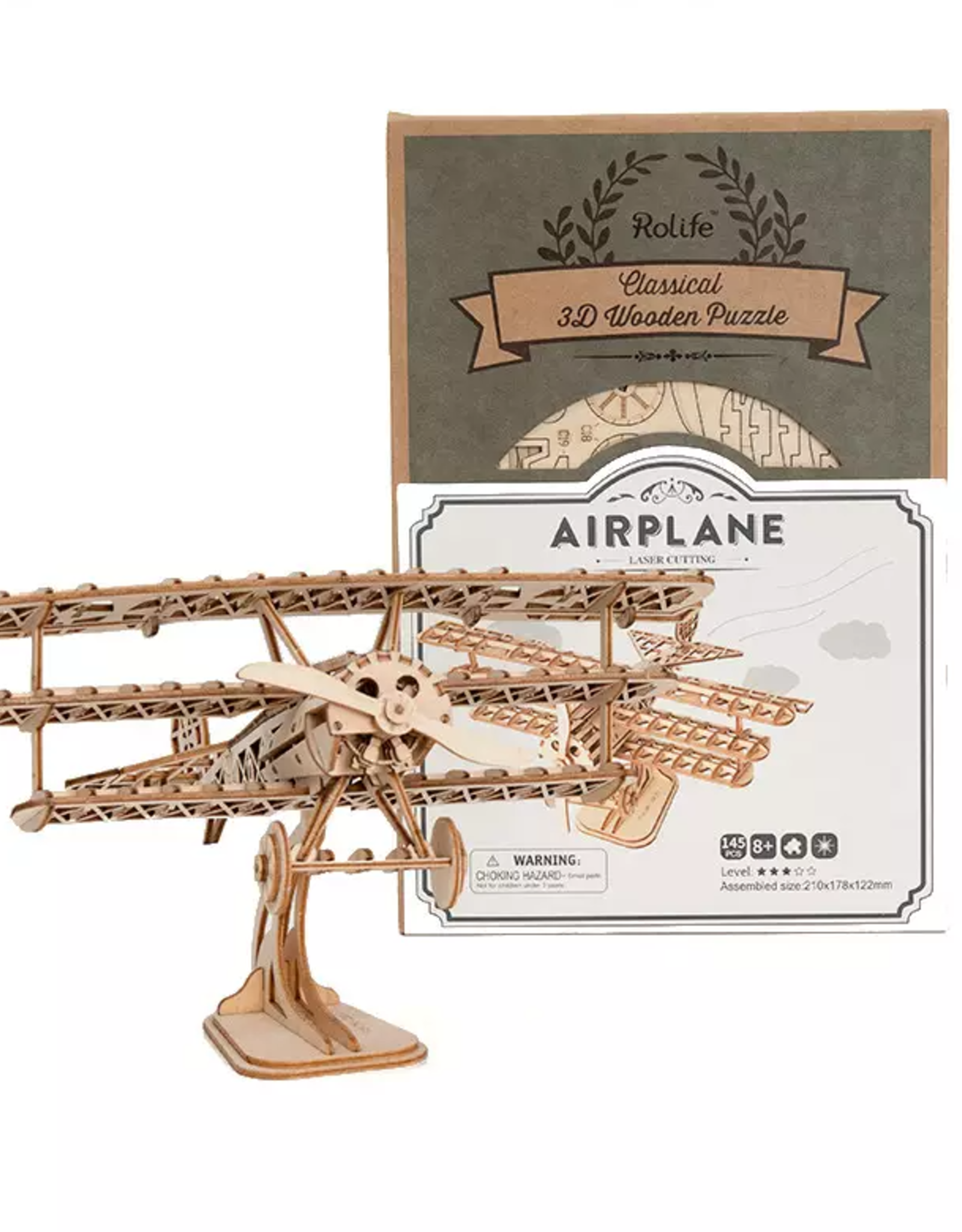 Rolife 3D Wooden - Puzzle - Bi-Plane