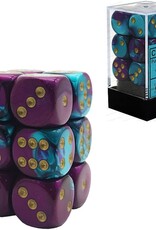 Chessex Dice - Gemini - 12D6 Purple-Teal/Gold