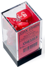 Chessex Dice - 7pc  Opaque - Red/White Polyhedral