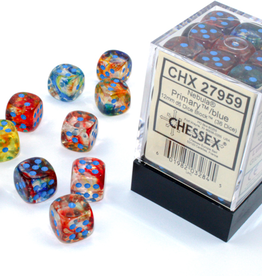 Chessex Dice - Nebula - 36D6 Primary/Blue Luminary