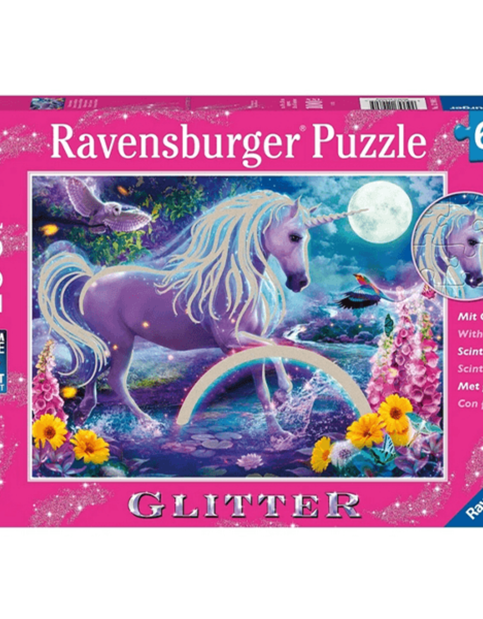 Ravensburger Glitter Unicorn 100 pc Glitter Puzzle