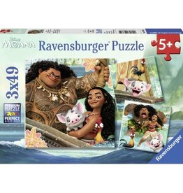 Ravensburger Moana - Born to Voyage 3 x 49 pc Puzzle
