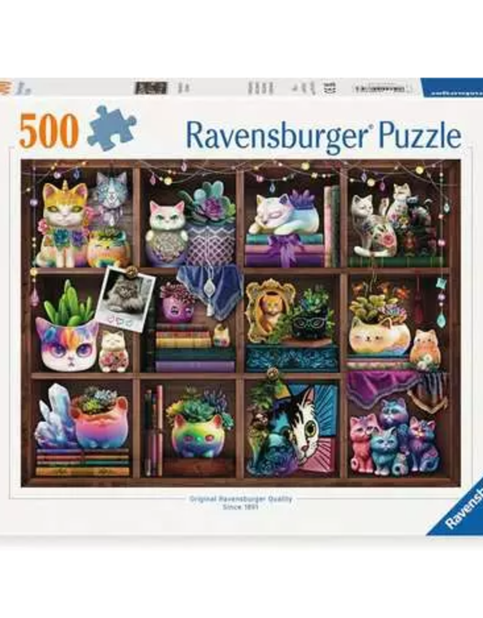 Ravensburger Cubby Cats and Succulents 500 pc Puzzle