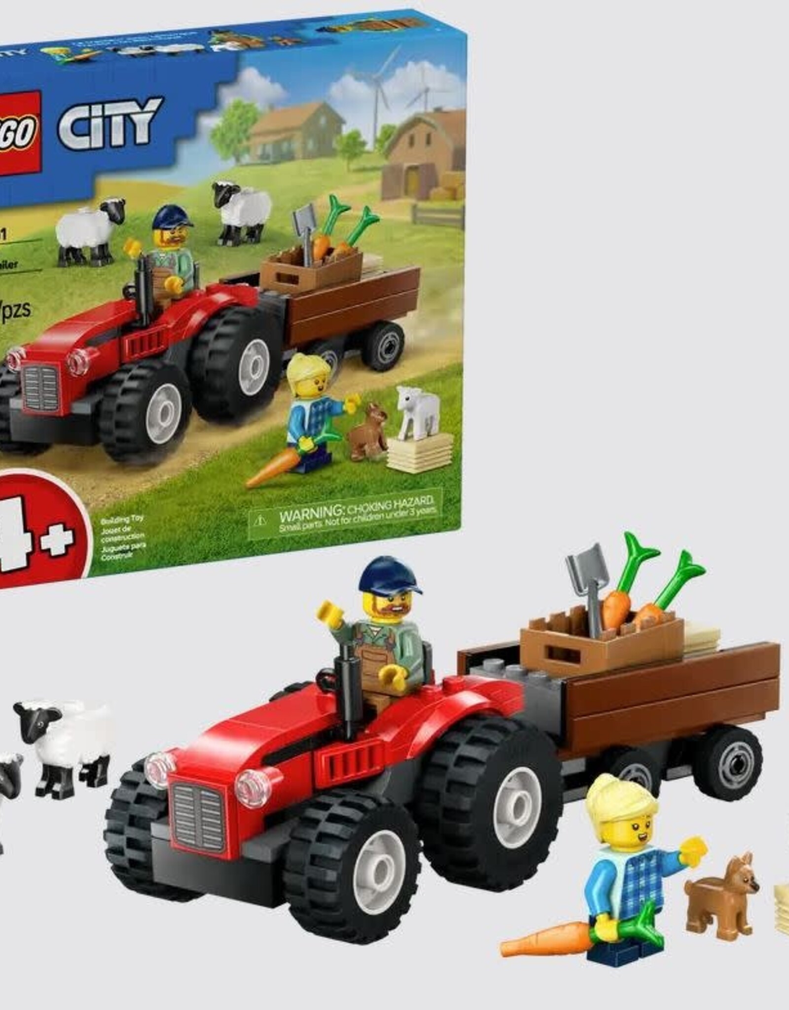 LEGO 60461 Red Farm Tractor with Trailer & Sheep