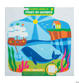 OOLY COLORIFIC CANVAS PAINT BY NUMBER KIT - TINY TREASURES  - 15 PC SET