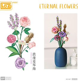LOZ LOZ Block-  Rose Camellia Lavender Orchid Model Eternal Flower