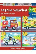 Ravensburger MFP Rescue Vehicles 2, 3, 4, 5 pc Puzzles