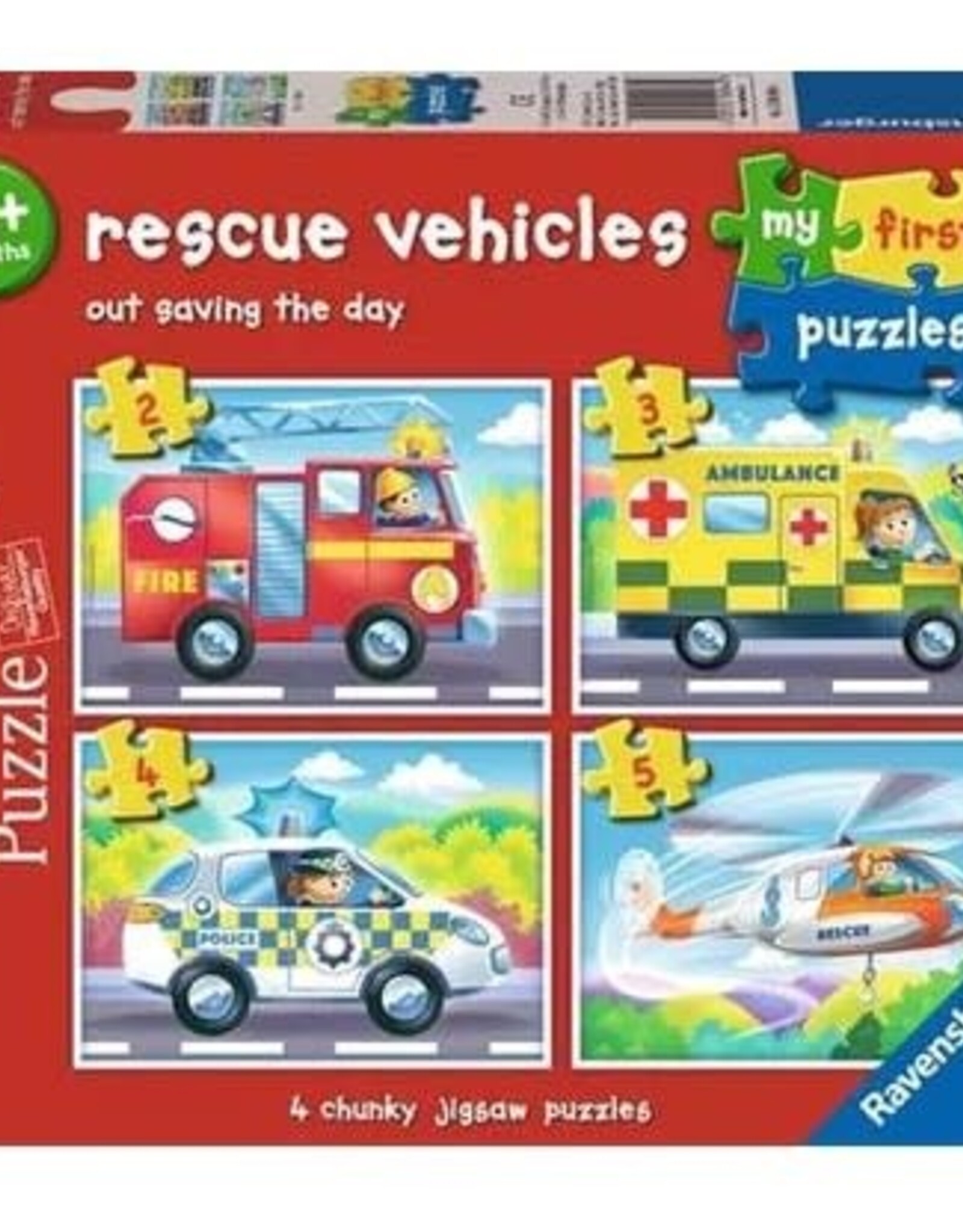Ravensburger MFP Rescue Vehicles 2, 3, 4, 5 pc Puzzles