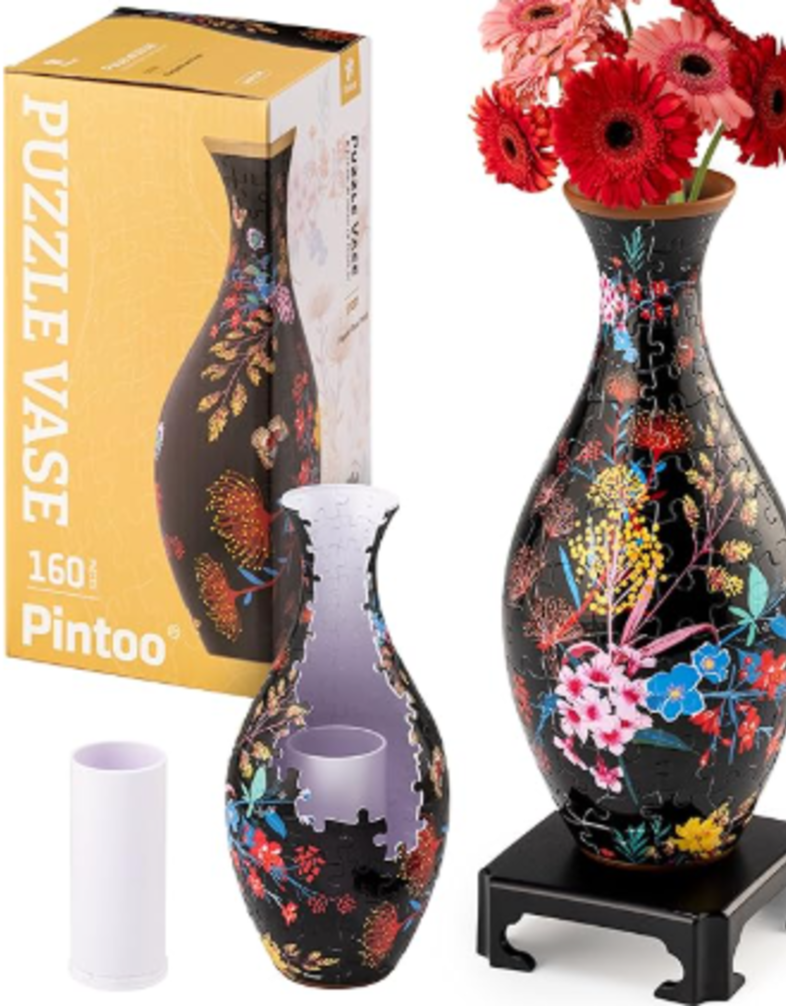 Pintoo Elegant Floral Print - Puzzle Vase