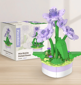 PieceRelax Mini Bricks Potted Flower - Violet