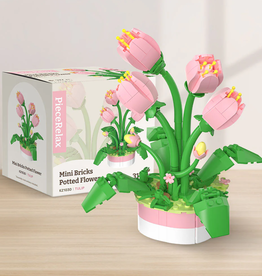 PieceRelax Mini Bricks Potted Flower - Tulip