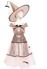 Great Pretenders Glam Witch Dress with Hat Size 5-6