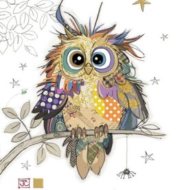 Bug Art Greeting Card - Otto Owl