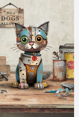 Bug Art Greeting Card - Cat