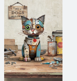Bug Art Greeting Card - Cat