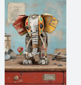 Bug Art Greeting Card - Elephant