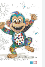 Bug Art Greeting Card - Monkey