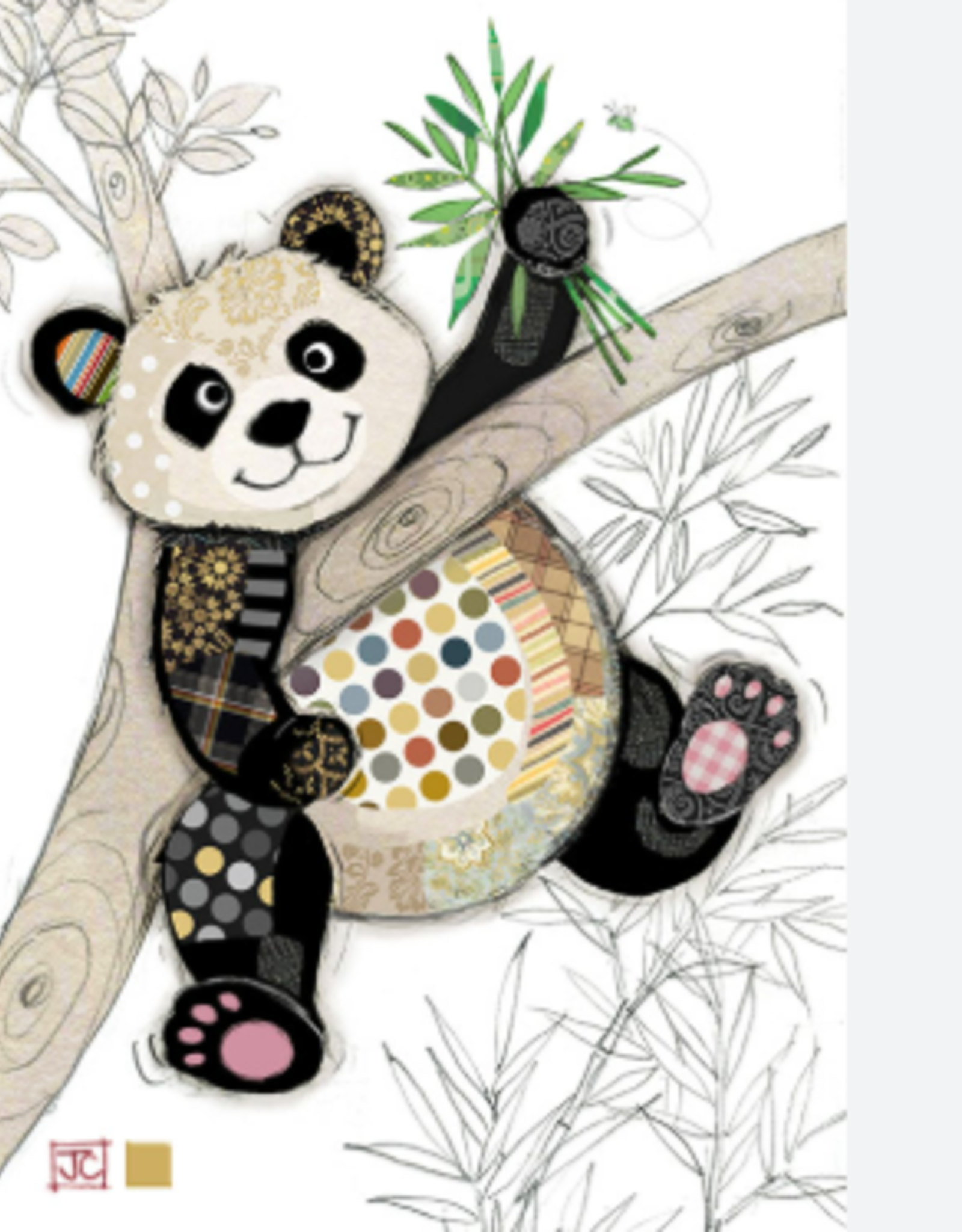Bug Art Greeting Card - Po Zi Panda