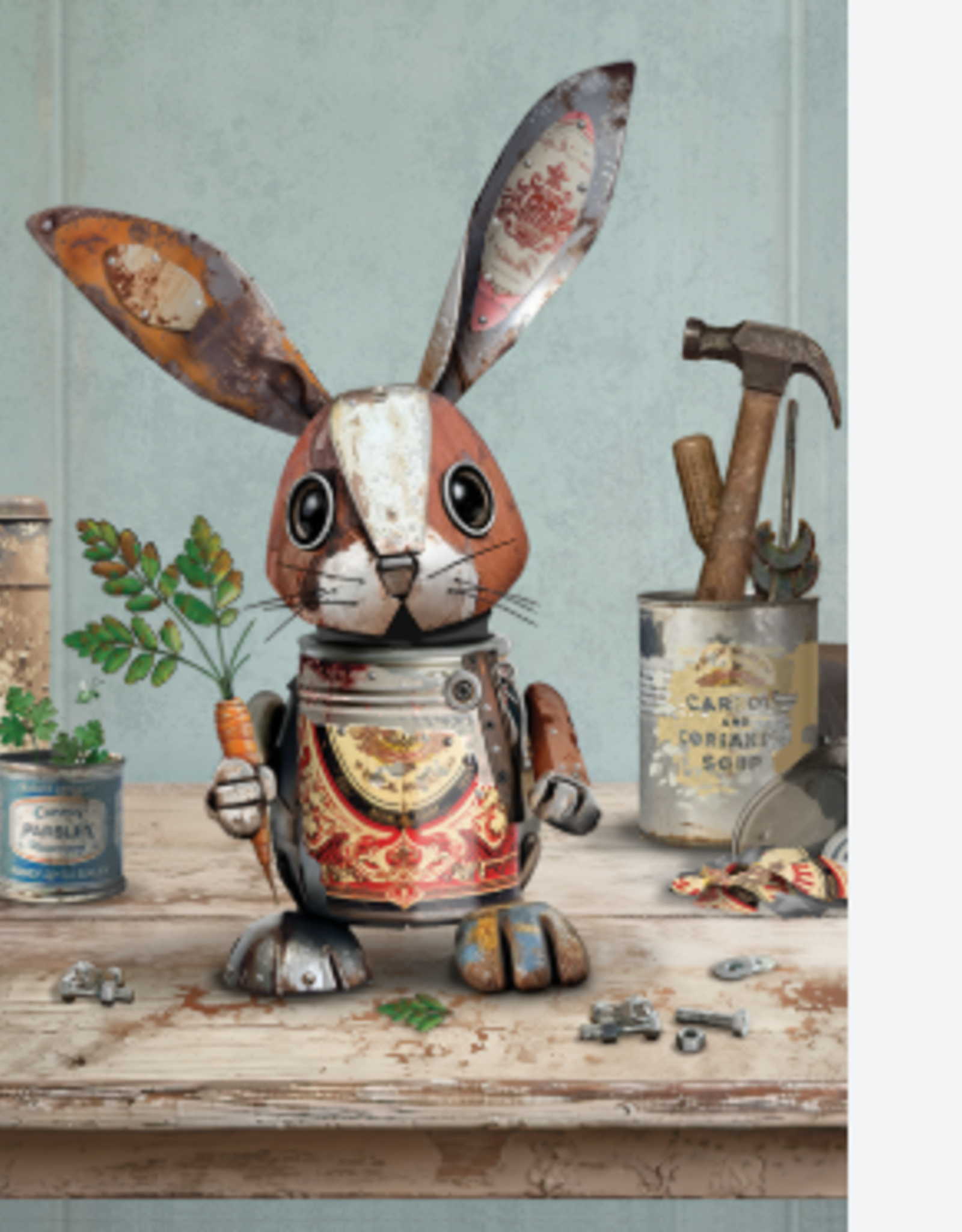 Bug Art Greeting Card - Rabbit
