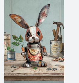 Bug Art Greeting Card - Rabbit