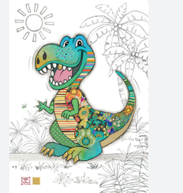 Bug Art Greeting Card - Rufus Rex