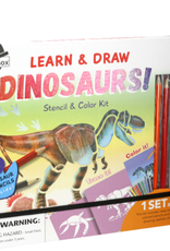 SpiceBox Learn to Draw Dinosaurs Stencil & Color Kit