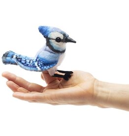 FOLKMANIS Mini Blue Jay Finger Puppet