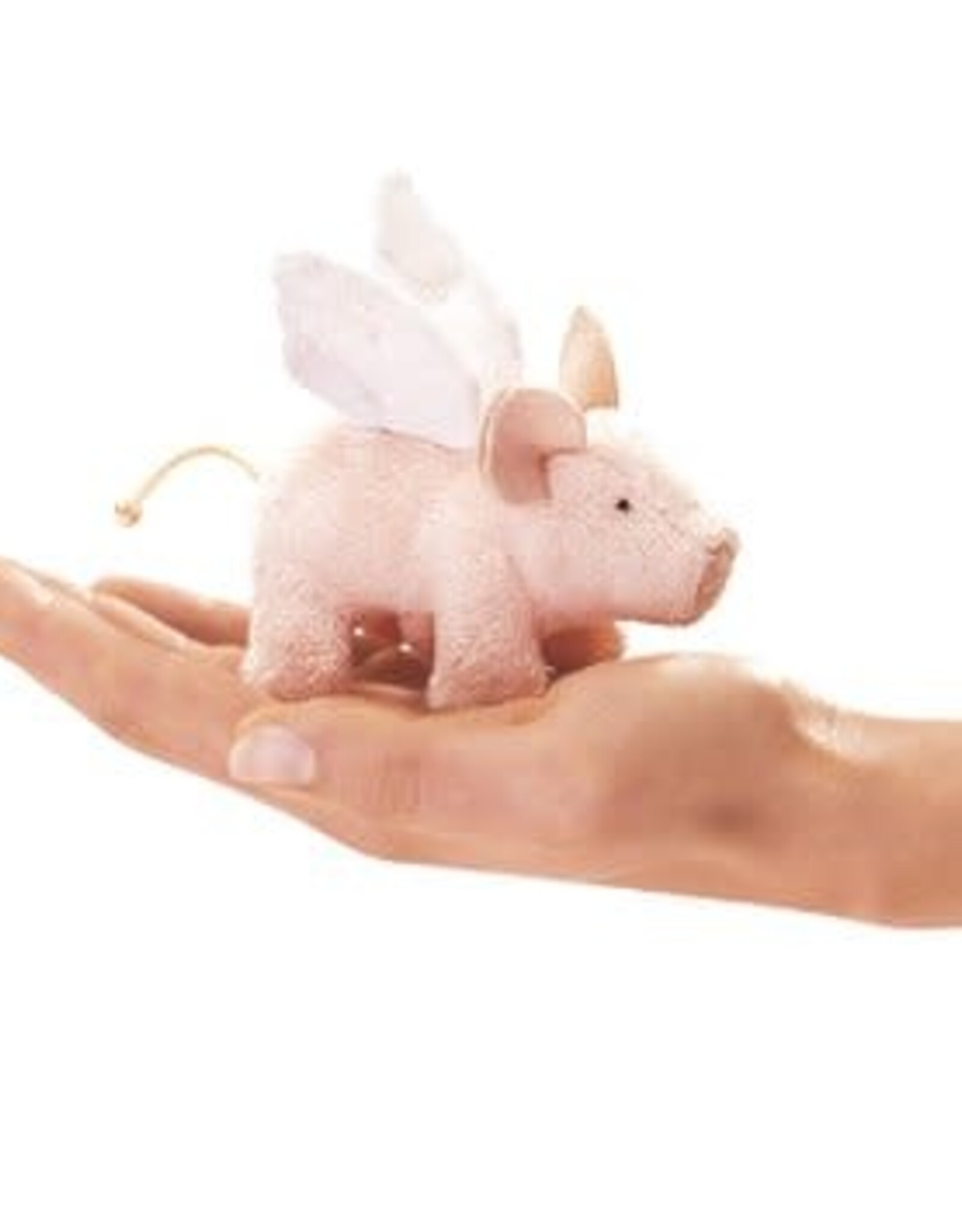 FOLKMANIS Mini Winged Piglet Finger Puppet