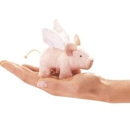 FOLKMANIS Mini Winged Piglet Finger Puppet