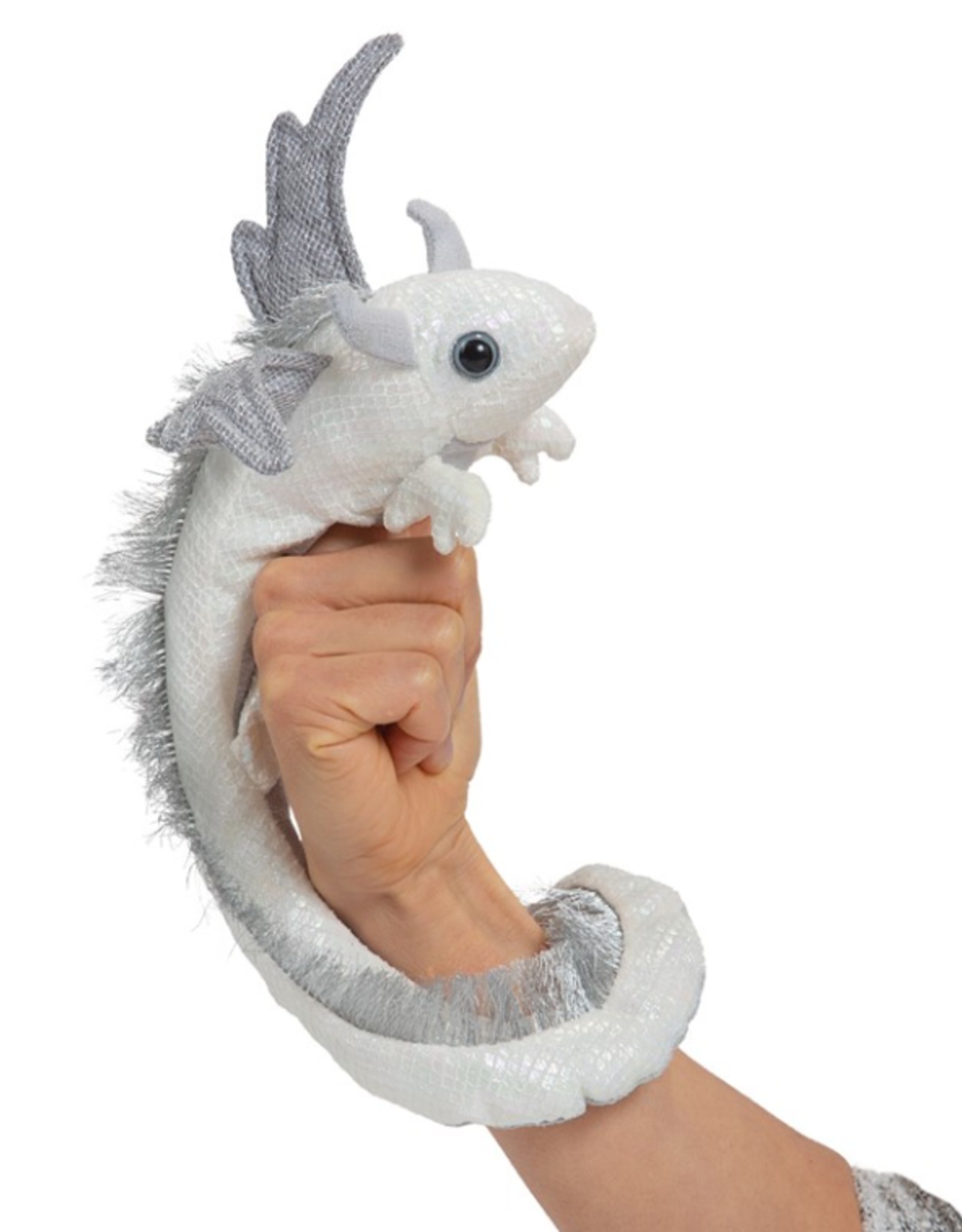 FOLKMANIS Dragon Wristlet PEARL Puppet