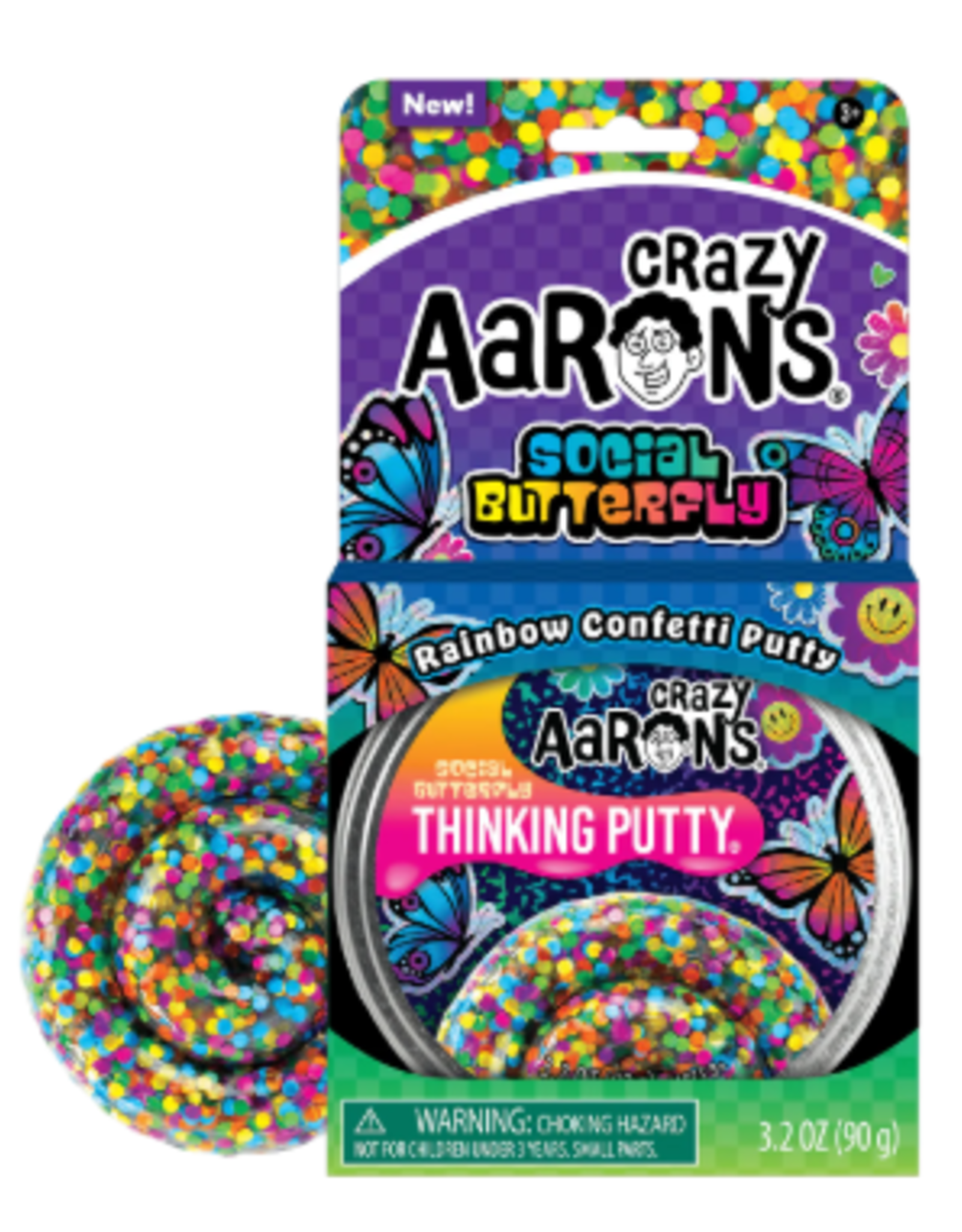 Crazy Aarons's Thinking Putty 4" THINKING PUTTY - SOCIAL BUTTERFLY