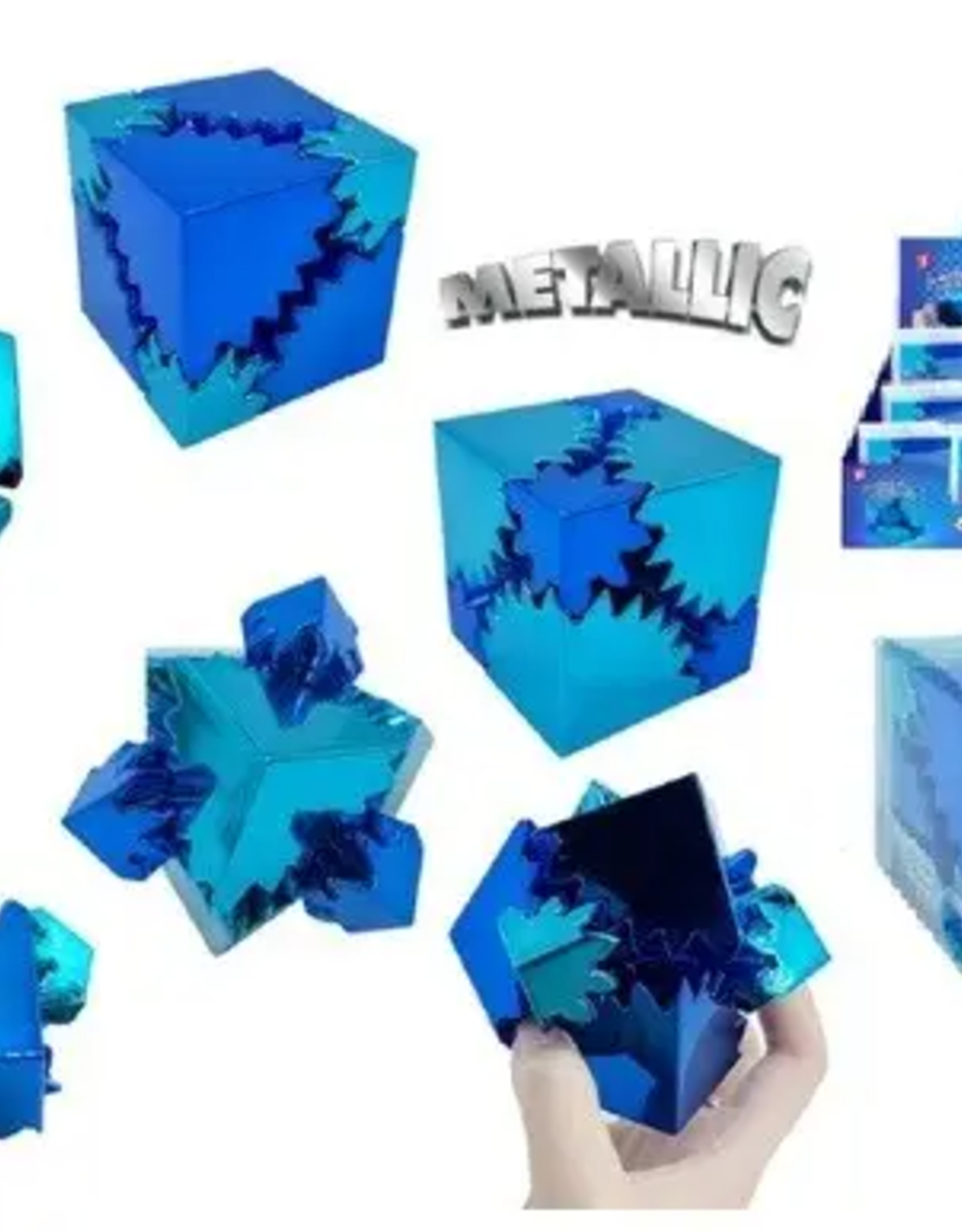 Handee Products Mesmerizing Metallic Gear Cube Fidget Toy
