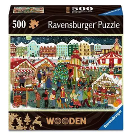 Ravensburger WOOD - Christmas Market 500 pc Puzzle