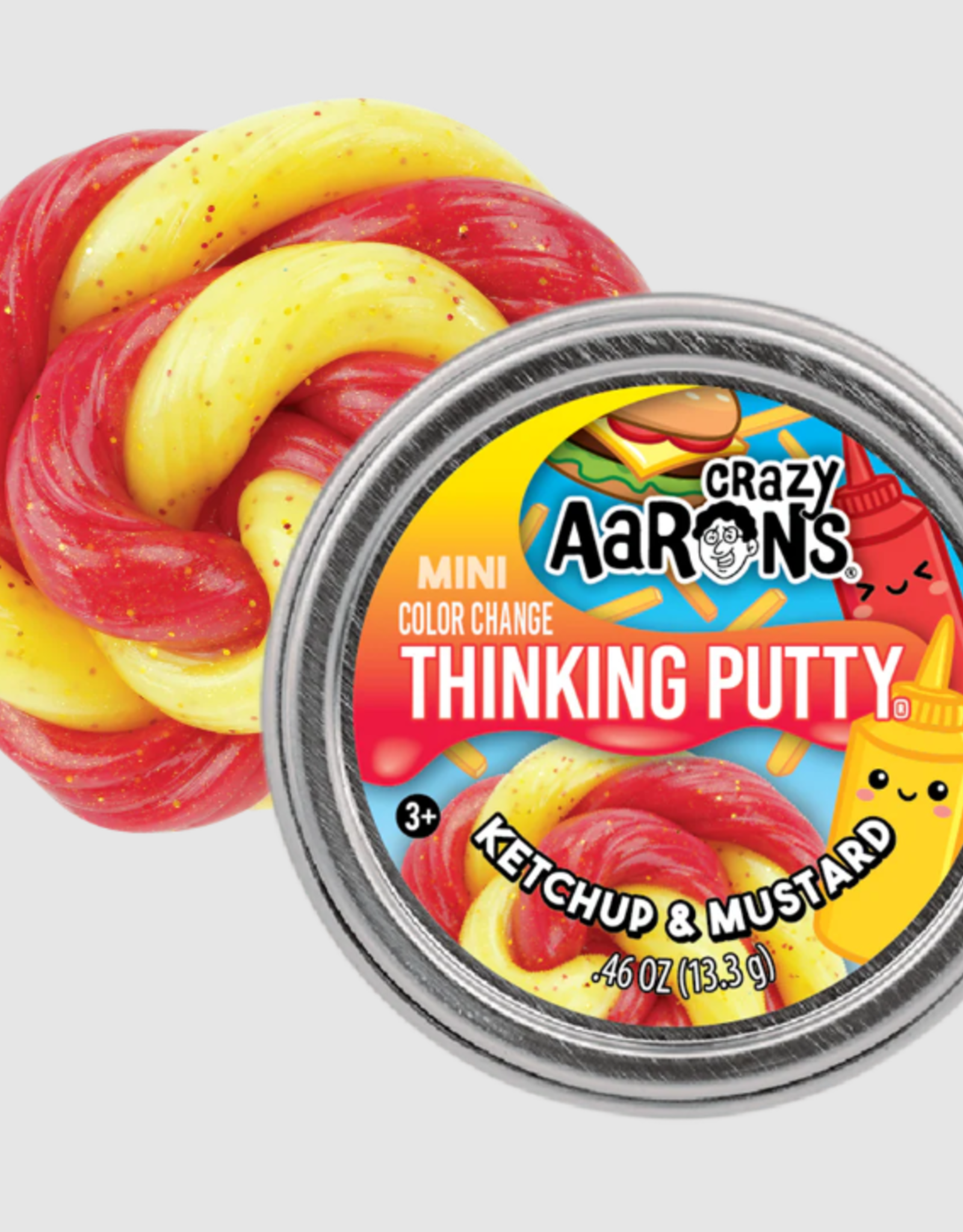 Crazy Aaron's Thinking Putty 2" MINI THINKING PUTTY - KETCHUP & MUSTARD