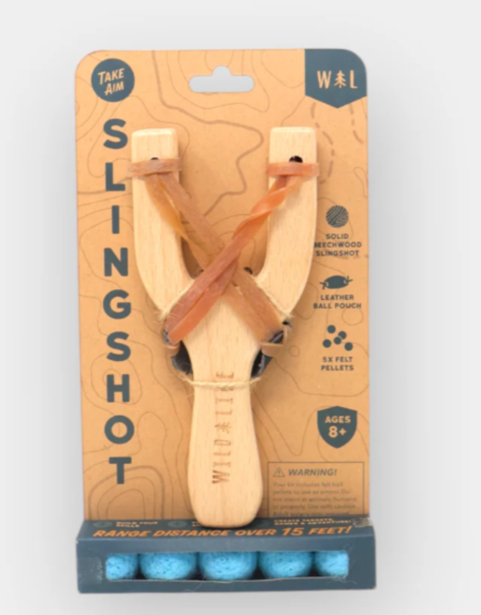 Wild Life Outdoor Adventure Take Aim -  Slingshot + Felt Pellets