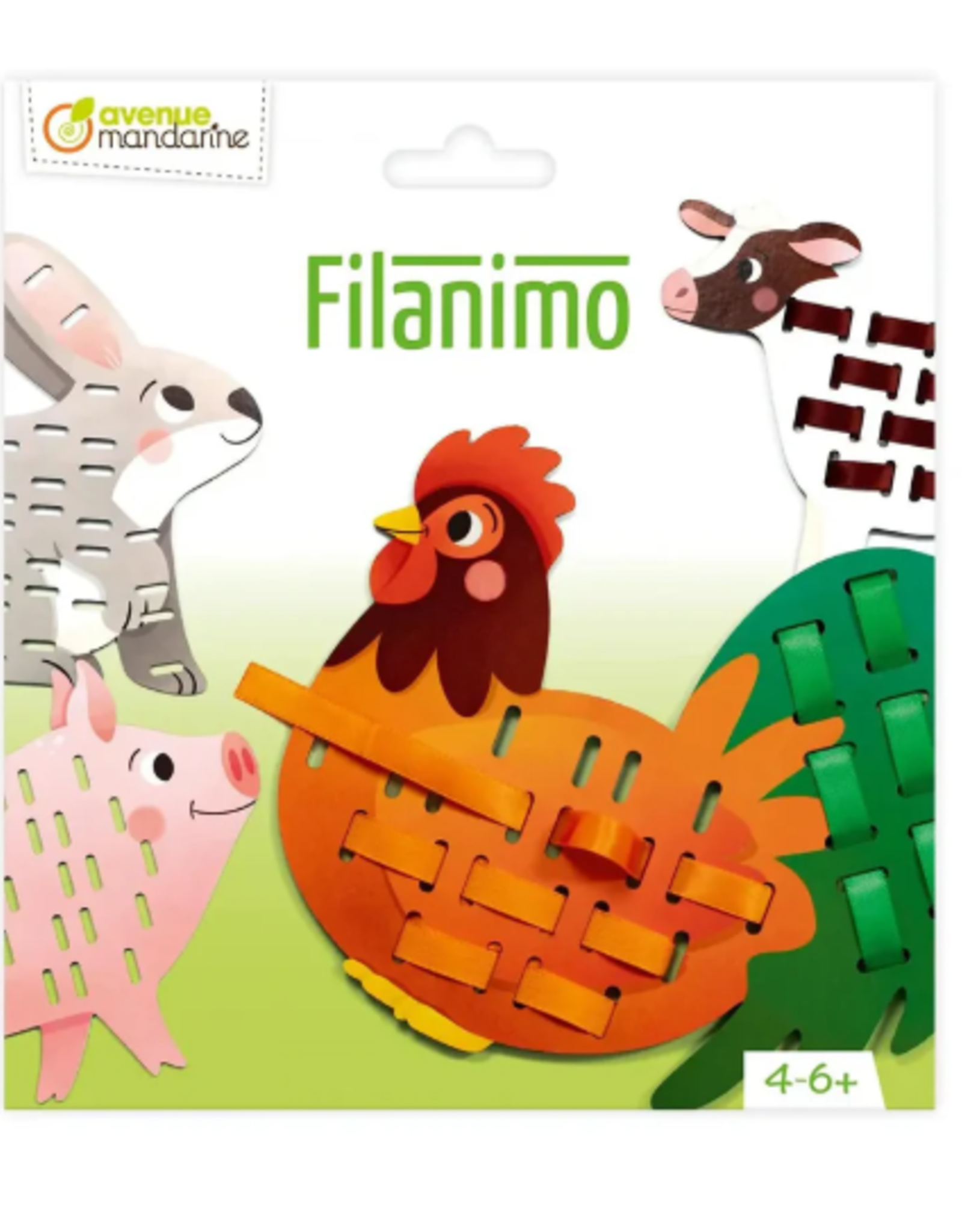 Avenue Mandarine Ribbon weaving, farm animals